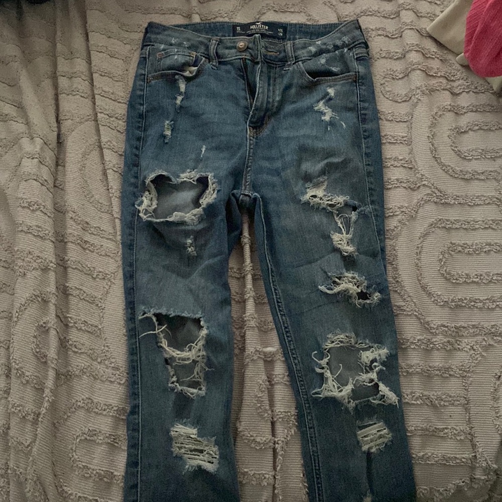 blue Hollister jean shorts